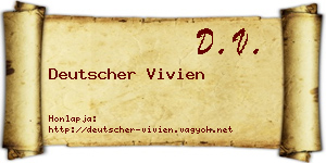 Deutscher Vivien névjegykártya
